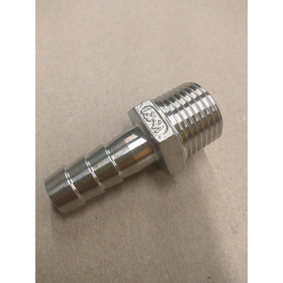 Hosebarb 1/2" BSP thread x 1/2" barb fitting