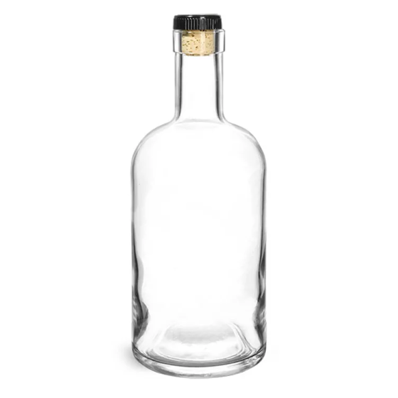 Glass Rum Style Bottle 750ml