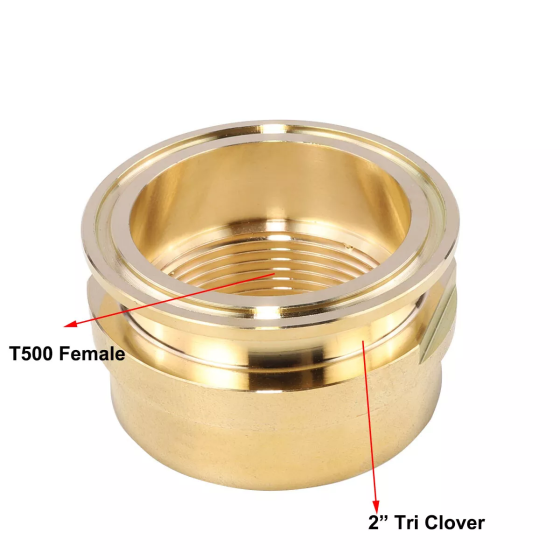 Pure Distiling 1 1/2” Thread Adaptor | Female – Tri-clover