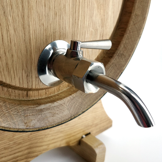 Oak barrel Stainless Tap