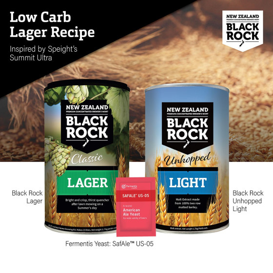 Black Rock Low Carb Lager Recipe - Inspired by Speight's Summer Ultra