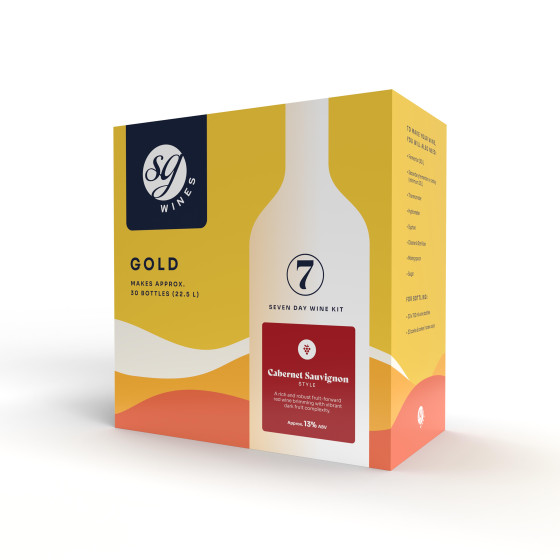 SG Wines Gold 30 Bottle Wine Making Kit - Cabernet Sauvignon