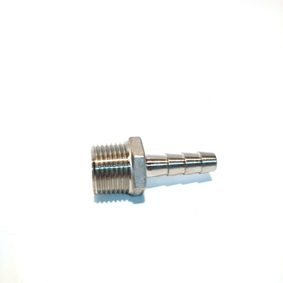Hosebarb 1/2" thread x 3/8" barb fitting