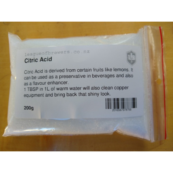 Citric acid 200g bulk