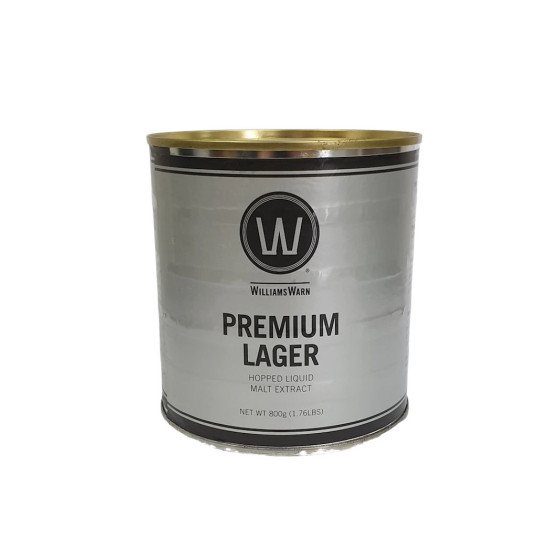 Williams Warn Premium Lager 800g can