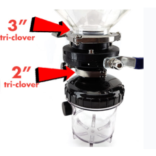 FermZilla Tri-Conical - 3 Inch x 2 Inch Tri-Clamp Butterfly Valve