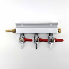 3 Output / 3 Way Manifold Gas Line Splitter (1/4