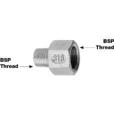 3/4 BSP Female X 1/2 BSP Male 316 Neg Bush Adaptor