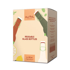 Reusable Brown Glass Flip Top Bottles 750ml x 6