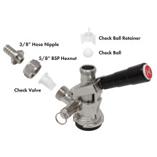 Keg Coupler - D Type Stainless with PRV