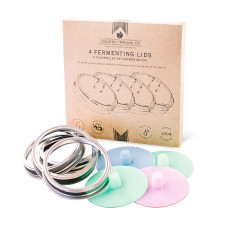 Country Trading Silicone Fermenting Airlock and Stainless Steel Bands - Set of 4