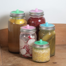 Country Trading Silicone Fermenting Airlock and Stainless Steel Bands - Set of 4