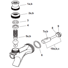 Universal Valve Seat Seal No.8 for beer faucet (Dome seal)