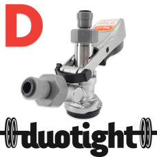 Keg Coupler - D-Type Stainless with Duotight Fittings