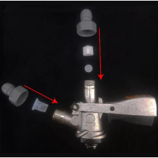 Keg Coupler - D-Type Stainless with Duotight Fittings