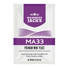 Mangrove jack's Yeast – MA33 – white fruit country wines, acid reducing (8g)