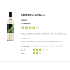 WineXpert Reserve Wine making kit Australian Chardonnay 10L (MAKES 23L)
