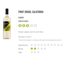 WineXpert Classic Wine making kit Italian Pinot Grigio 8L (MAKES 23L)