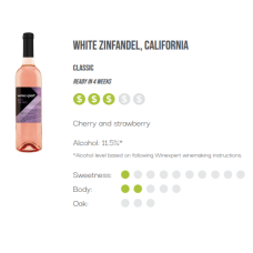 WineXpert Classic Wine making kit California White Zinfandel 8L (MAKES 23L)