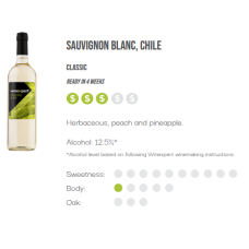 WineXpert Classic Wine making kit Chilean Sauvignon Blanc 8L (MAKES 23L)