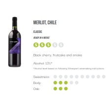 WineXpert Classic Wine making kit Chilean Merlot 8L (MAKES 23L)