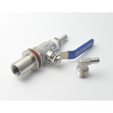 Weldless Kettle Ball Valve Kit with Whirlpool Arm, 1/2"