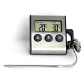 Distilling alarm with thermometer